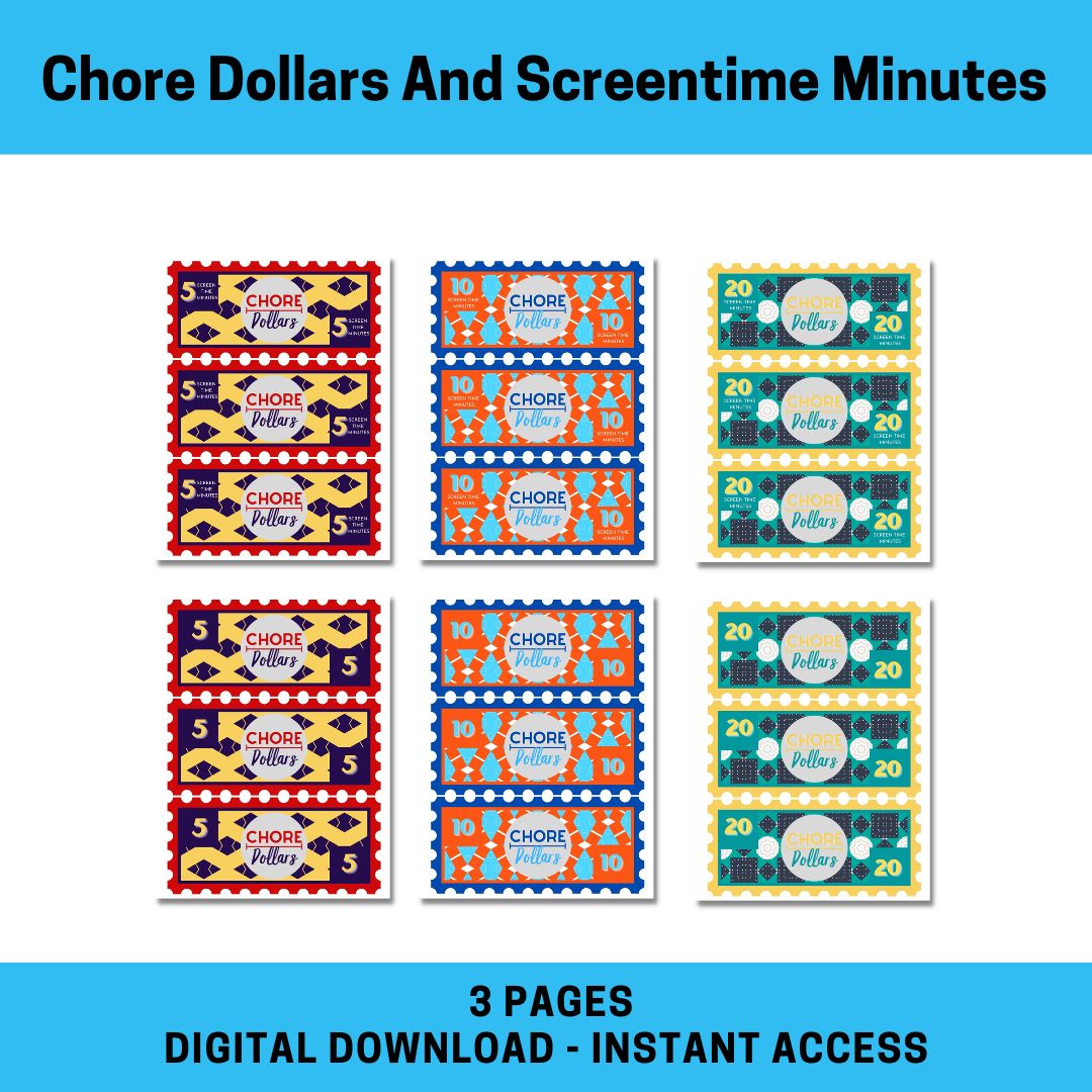 Chore Dollars And Screentime Minutes