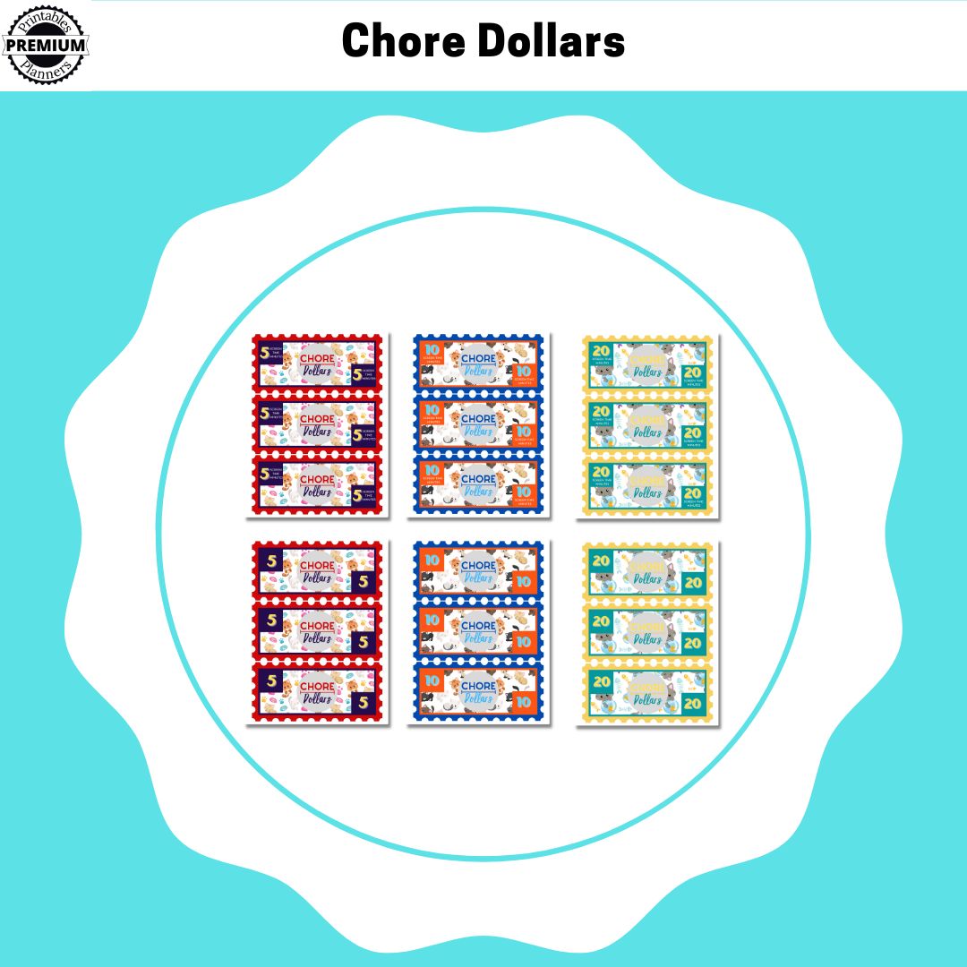 Chore Dollars With Cats